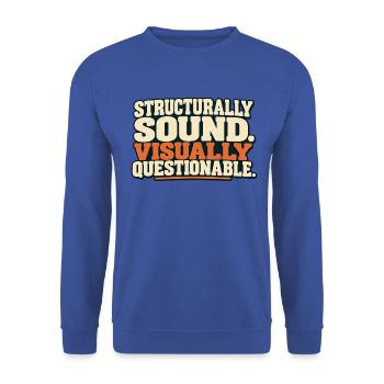 Strukturell solider Lifter - Unisex Pullover - Royalblau - Vorne - Alina (178cm) & Michal (187cm)