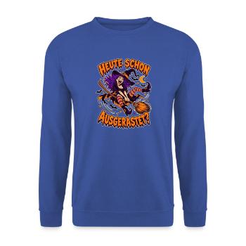 Heute Schon Ausgerastet Hexe - Unisex Pullover - Royalblau - Vorne - Alina (178cm) & Michal (187cm)