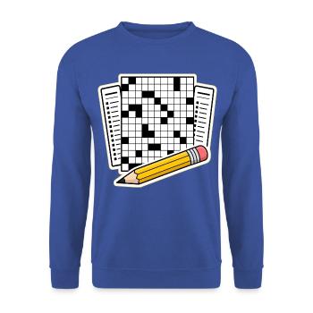 CLUE GRID READY - Unisex Pullover - Royalblau - Vorne - Alina (178cm) & Michal (187cm)