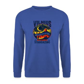 November Stargazing In Vilnius County Oct - Unisex Pullover - Royalblau - Vorne - Alina (178cm) & Michal (187cm)