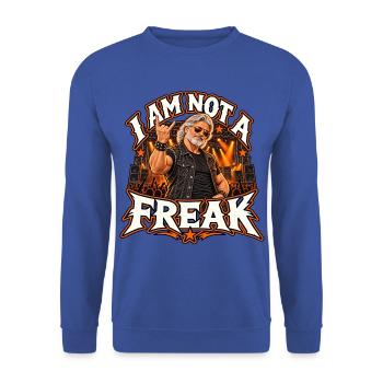 I Am Not A Freak - Unisex Pullover - Royalblau - Vorne - Alina (178cm) & Michal (187cm)