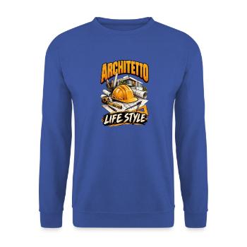Architekten-Lebensstilprojekte - Unisex Pullover - Royalblau - Vorne - Alina (178cm) & Michal (187cm)