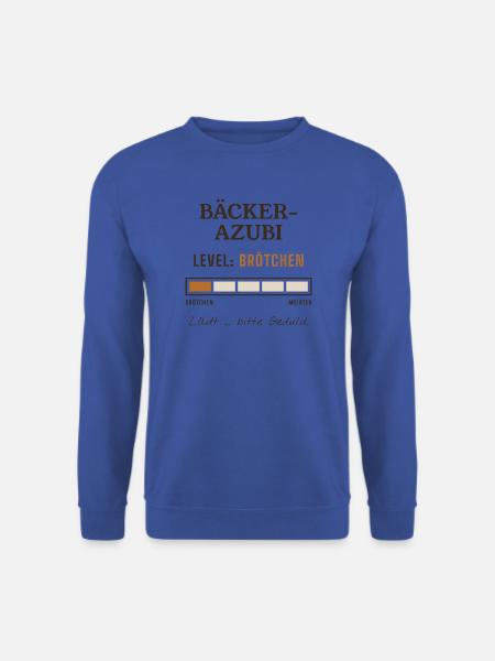 Bäcker Azubi Level Brötchen - Unisex Pullover - Royalblau
