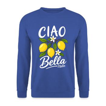 Ciao Bella - Unisex Pullover - Royalblau - Vorne - Alina (178cm) & Michal (187cm)