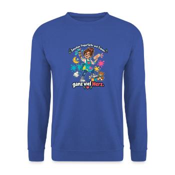 Erzieherin Geschenk Kita Abschied Danke - Unisex Pullover - Royalblau - Vorne - Alina (178cm) & Michal (187cm)