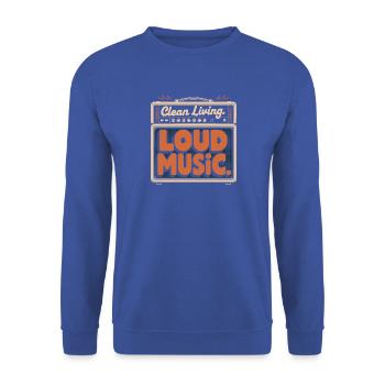 Clean Living Loud Music Straight Edge Nüchtern - Unisex Pullover - Royalblau - Vorne - Alina (178cm) & Michal (187cm)