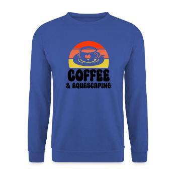 Aquarist Kaffee Aquascaping Retro - Unisex Pullover - Royalblau - Vorne - Alina (178cm) & Michal (187cm)