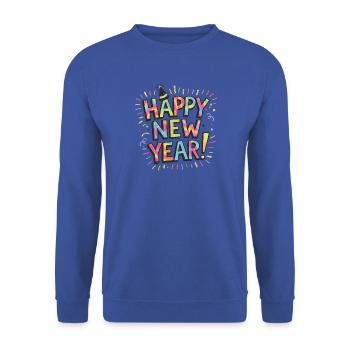 Alles Gute zum neuen Jahr - Unisex Pullover - Royalblau - Vorne - Alina (178cm) & Michal (187cm)
