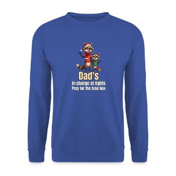 Dad's in charge of lights - Unisex Pullover - Royalblau - Vorne - Alina (178cm) & Michal (187cm)