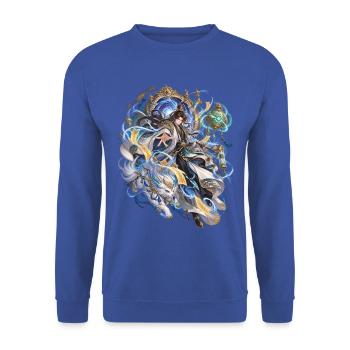 Drachenmeister und Sternenpfad - Unisex Pullover - Royalblau - Vorne - Alina (178cm) & Michal (187cm)