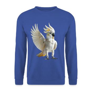 Kakadu - Unisex Pullover - Royalblau - Vorne - Alina (178cm) & Michal (187cm)
