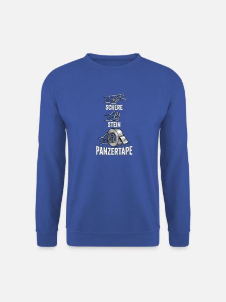 Schere Stein Panzertape - Unisex Pullover - Royalblau