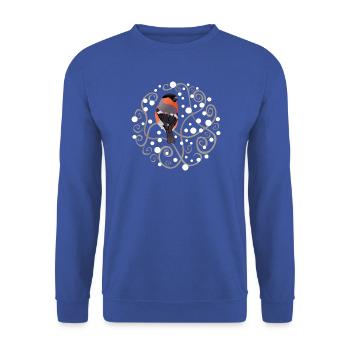 Verfilzte Hecke – Weihnachts-Ochselfink - Unisex Pullover - Royalblau - Vorne - Alina (178cm) & Michal (187cm)