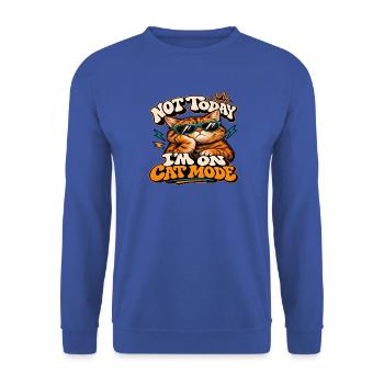 Lustige rote Katze mit Brille - Unisex Pullover - Royalblau - Vorne - Alina (178cm) & Michal (187cm)