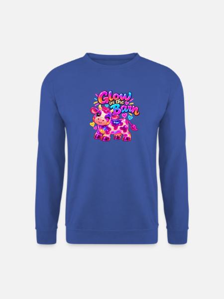 Kuh T-Shirt – Glow in the Barn Gummy Cow - Unisex Pullover - Royalblau