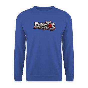Darts Graffiti Burst - Unisex Pullover - Royalblau - Vorne - Alina (178cm) & Michal (187cm)