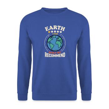 Erde 1 Stern – Nicht Empfohlen - Unisex Pullover - Royalblau - Vorne - Alina (178cm) & Michal (187cm)