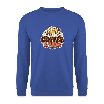 Laufen auf Coffee & Vibes - Unisex Pullover - Royalblau - Vorne - Alina (178cm) & Michal (187cm)