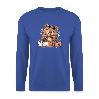 Wombastic Wombat Sonnenbrille - Unisex Pullover - Royalblau - Vorne - Alina (178cm) & Michal (187cm)