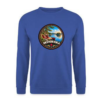 Muskoka Kanada Natur Wald Landschaft Urlaub - Unisex Pullover - Royalblau - Vorne - Alina (178cm) & Michal (187cm)