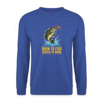 Pêcheur, Pêcheur, Fisch, Angeln - Unisex Pullover - Royalblau - Vorne - Alina (178cm) & Michal (187cm)