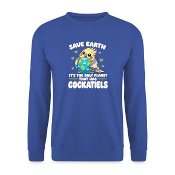  Rette Die Erde: Sie Ist Der Einzige Planet, Auf - Unisex Pullover - Royalblau - Vorne - Alina (178cm) & Michal (187cm)