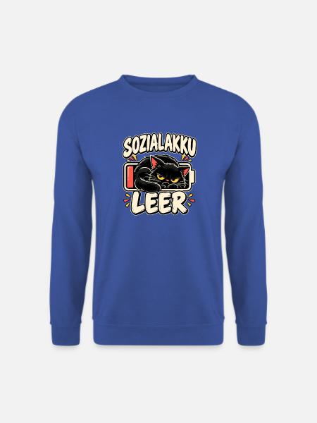 Sozialakku leer Katze - Unisex Pullover - Royalblau