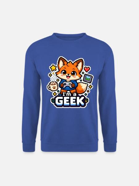 ICH BIN EIN NERD - Renard Coffee - Unisex Pullover - Royalblau