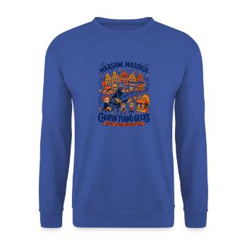 Warsaw Masovia Chopin Piano Geeks Oct - Unisex Pullover - Royalblau - Vorne - Alina (178cm) & Michal (187cm)