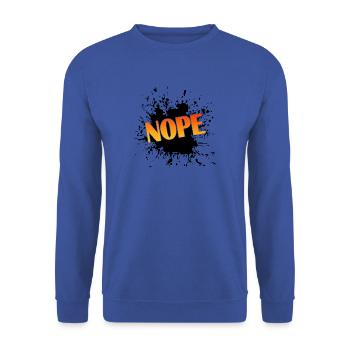 Nope Gradient - Unisex Pullover - Royalblau - Vorne - Alina (178cm) & Michal (187cm)