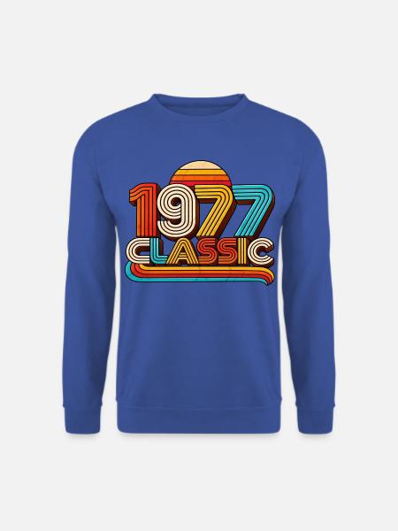 1977 Retro Rainbow Classic - Unisex Pullover - Royalblau