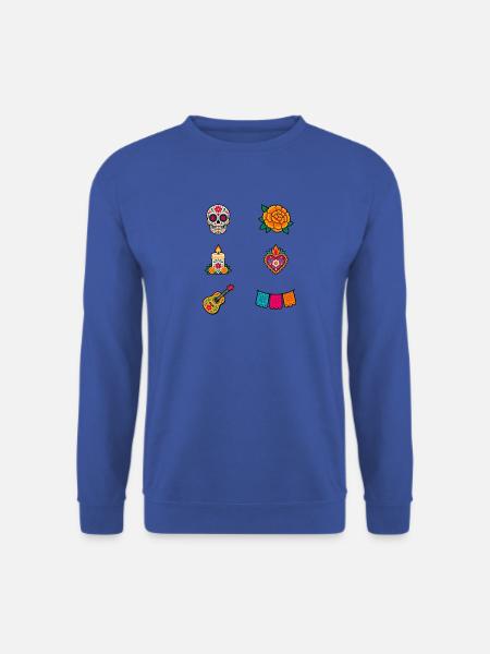 Ikonen des Día de los Muertos - Unisex Pullover - Royalblau