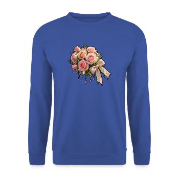 Rose Dew Bow Strauß - Unisex Pullover - Royalblau - Vorne - Alina (178cm) & Michal (187cm)