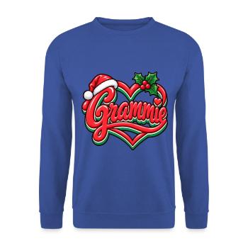 Grammie Herzweihnacht Logo - Unisex Pullover - Royalblau - Vorne - Alina (178cm) & Michal (187cm)