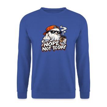 HEUTE NICHT – EIN REBELLISCHER GEIST - Unisex Pullover - Royalblau - Vorne - Alina (178cm) & Michal (187cm)