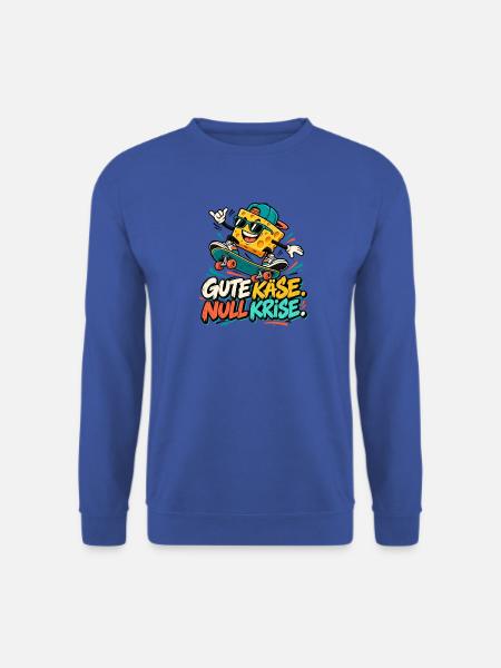 Käse-Skateboard: Gute Käse Null Krise - Unisex Pullover - Royalblau