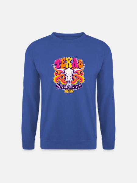 Texas 1845 Psychedelic - Unisex Pullover - Royalblau