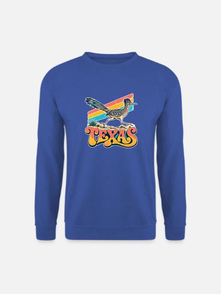 Texas Roadrunner Retro Neon - Unisex Pullover - Royalblau