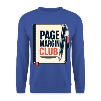 PAGE MARGIN CLUB Computer - Unisex Pullover - Royalblau - Vorne - Alina (178cm) & Michal (187cm)