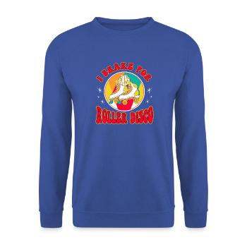 Rollerskater Party I Brake For Roller Disco Gifts - Unisex Pullover - Royalblau - Vorne - Alina (178cm) & Michal (187cm)