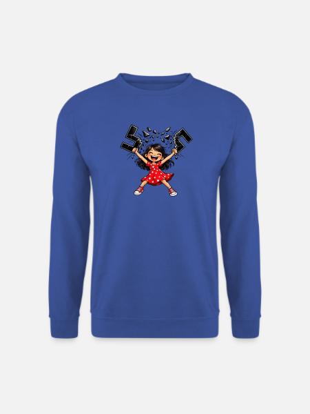 PolkaDots Mädchen zerbricht Glas - Unisex Pullover - Royalblau