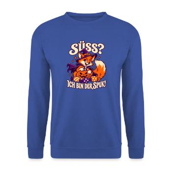 Süß ich bin der Spuk Fuchs - Unisex Pullover - Royalblau - Vorne - Alina (178cm) & Michal (187cm)