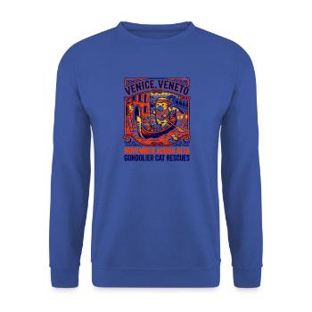Venice Veneto Gondolier Cat Rescues Novelty - Unisex Pullover - Royalblau - Vorne - Alina (178cm) & Michal (187cm)