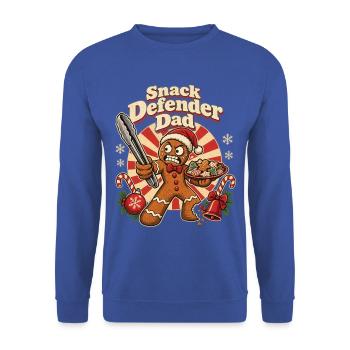 Christmas Lebkuchen Snack Defender Dad - Unisex Pullover - Royalblau - Vorne - Alina (178cm) & Michal (187cm)