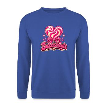 Zuckerschnute Y2K - Unisex Pullover - Royalblau - Vorne - Alina (178cm) & Michal (187cm)