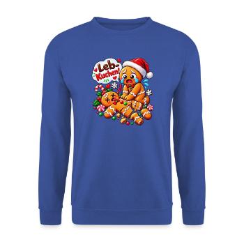 Weihnachten Lebkuchen Nikolaus - Unisex Pullover - Royalblau - Vorne - Alina (178cm) & Michal (187cm)