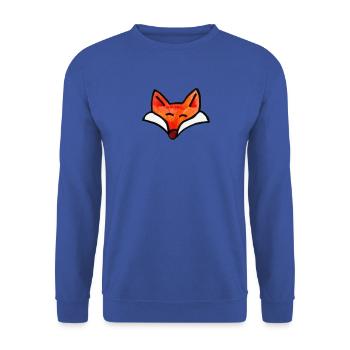 Fox Smile Aquarell-Patch - Unisex Pullover - Royalblau - Vorne - Alina (178cm) & Michal (187cm)