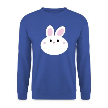 Süßes Kawaii-Kaninchen - Unisex Pullover - Royalblau - Vorne - Alina (178cm) & Michal (187cm)