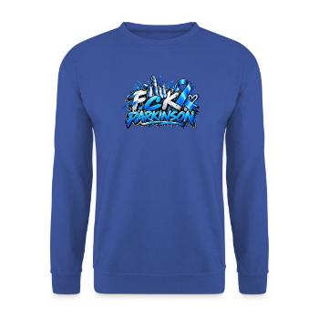 Kampf Parkinson BlauesBand Grafik - Unisex Pullover - Royalblau - Vorne - Alina (178cm) & Michal (187cm)
