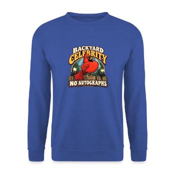 Backyard Star: Keine Autogramme - Unisex Pullover - Royalblau - Vorne - Alina (178cm) & Michal (187cm)